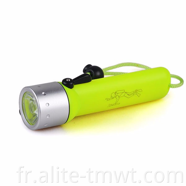 YT-50A Plongée bon marché étanche IPX8 3W Torche de plongée en plastique LED